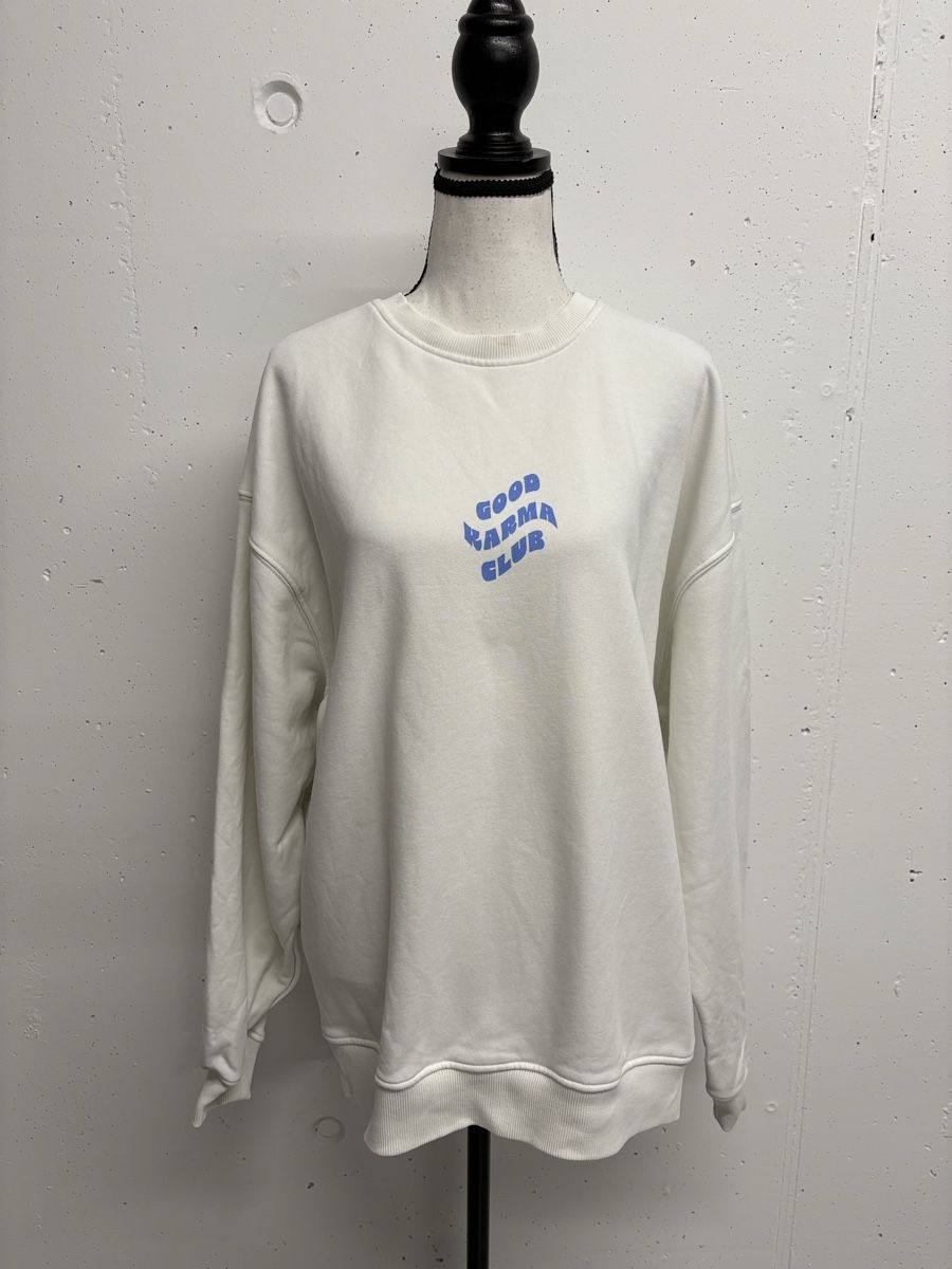 Maglioni & Felpe: Oh April Weisser Oversize Pullover Gr. M Sweatshirt – Usato da Regensdorf venduto da secondchancefashion 1