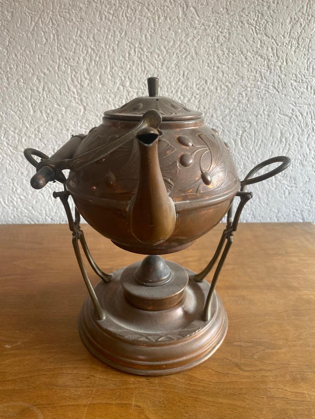 Théières: Kupfer Teekanne mit Rechaud – D'occasion à Wettingen par inf_ch9b