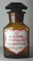 Apothekerflasche Alcohol Trichlorisobutylic Um 1920 10cm