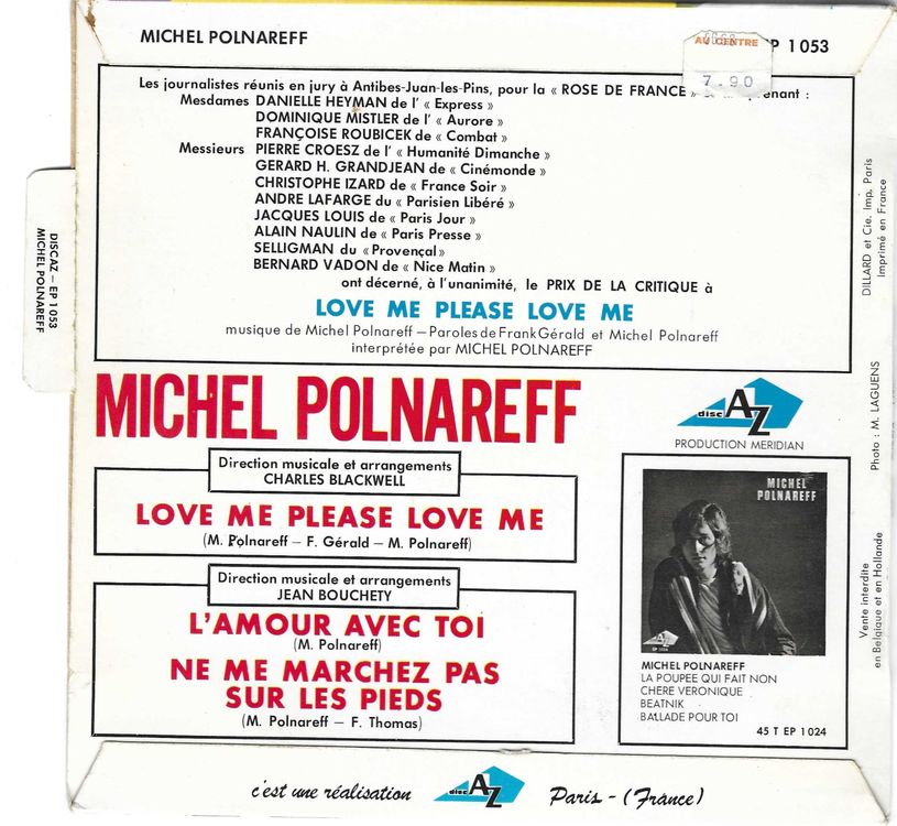 MICHEL POLNAREFF - LOVE ME PLEASE LOVE ME | Kaufen auf Ricardo