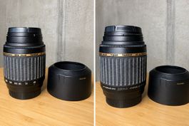 Tamron AF 55–200mm Nikon F mit Gegenlichtblende