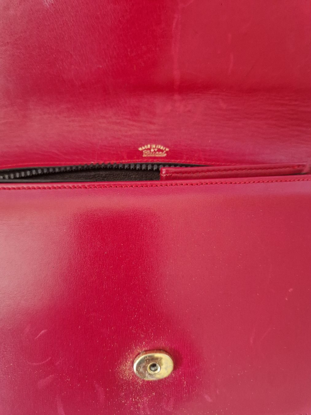 Gucci Borse da donna: Pochette Vintage Gucci, cuir rouge – Usato da Genève venduto da che_7ghr 3