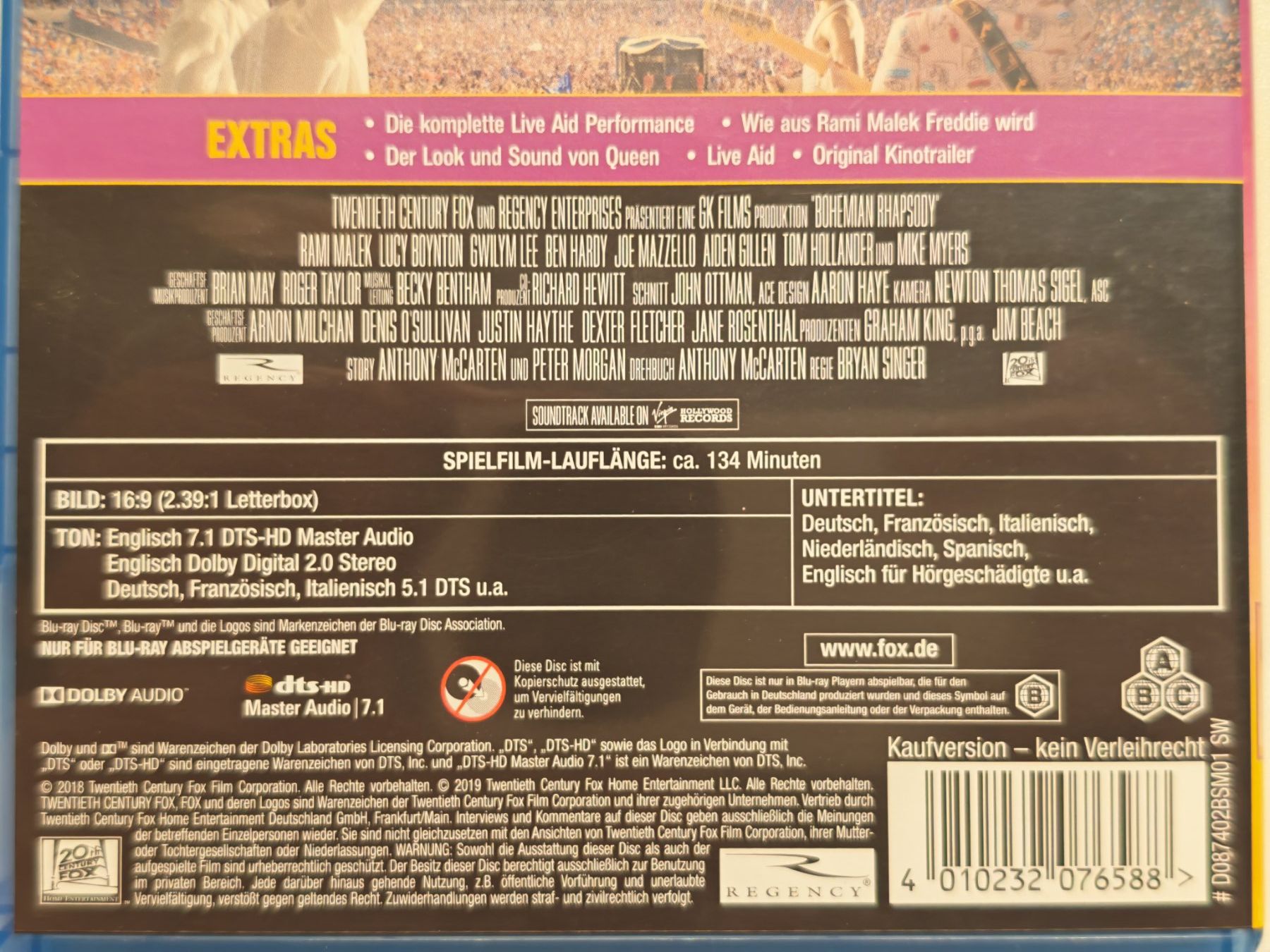 Tutti i DVDs: Bohemian Rhapsody – Usato da Liestal venduto da Kratzilla 3