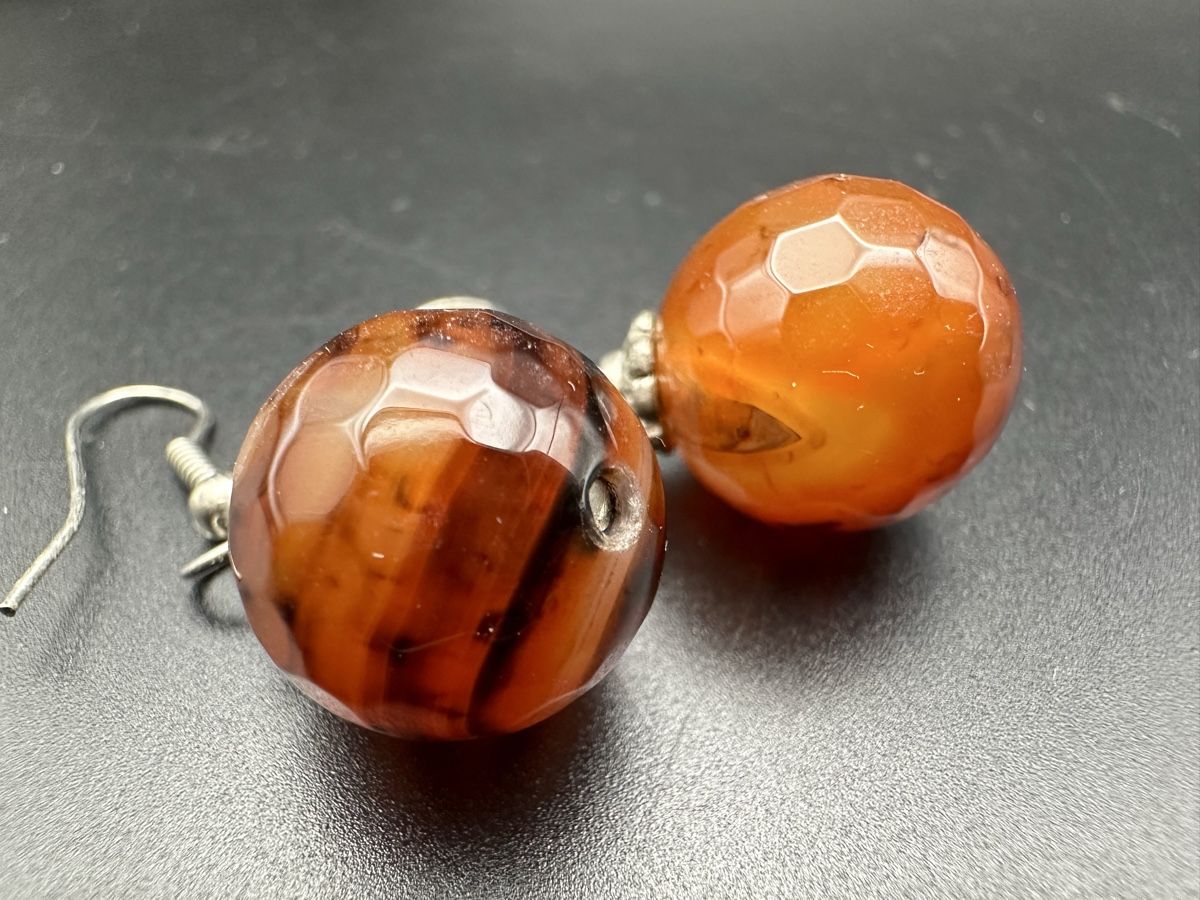 Orecchini pendenti & Orecchini a lobo: Ohrringe mit Hartsteinen Karneol, Vintage – Usato da Lamone venduto da LaCantinaMagica 6