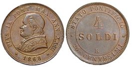 Italien, Rom, 4 Soldi 1868 A.XXIII