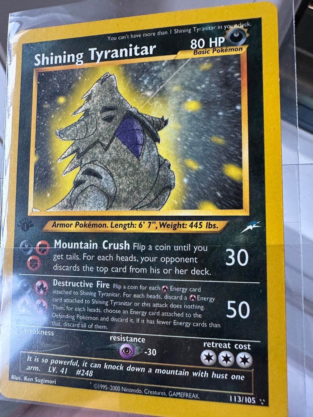 Pokémon Carte collezionabili: 1ed Tyranitar Despotar Shining Holo – Usato da St. Gallen venduto da Alainm2