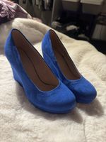 Blaue Keilschuhe Gr. 35 - Perfekt für den Frühling!