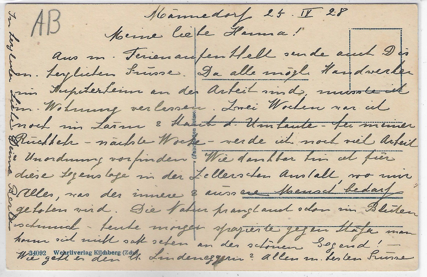 Cartoline postali: Männedorf gegen den Mürtenstock – Usato da Ettingen venduto da Kartenplanet 1