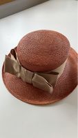 Panama hut mit Schleife, vintage Stil - Grösse 56