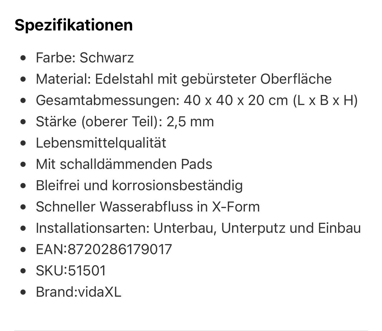 Spülbecken & Waschbecken: Handgemachte Einbauspüle Schwarz Edelstahl – Neu und originalverpackt aus Zollikofen von Taximan89 4