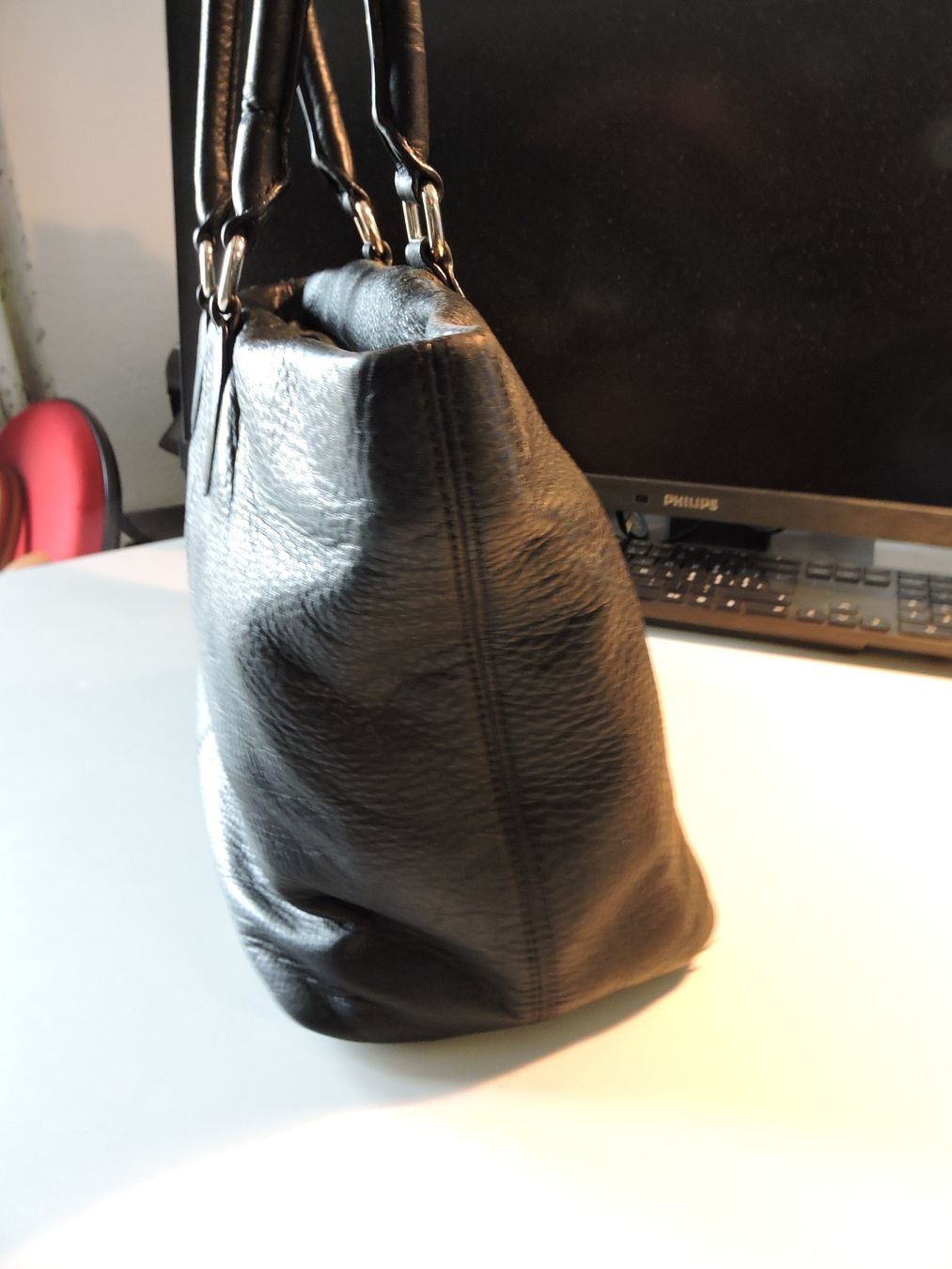 DKNY Borse da donna: DKNY Handtasche Leder Schwarz – Usato da Hauptwil venduto da Borusse01 3