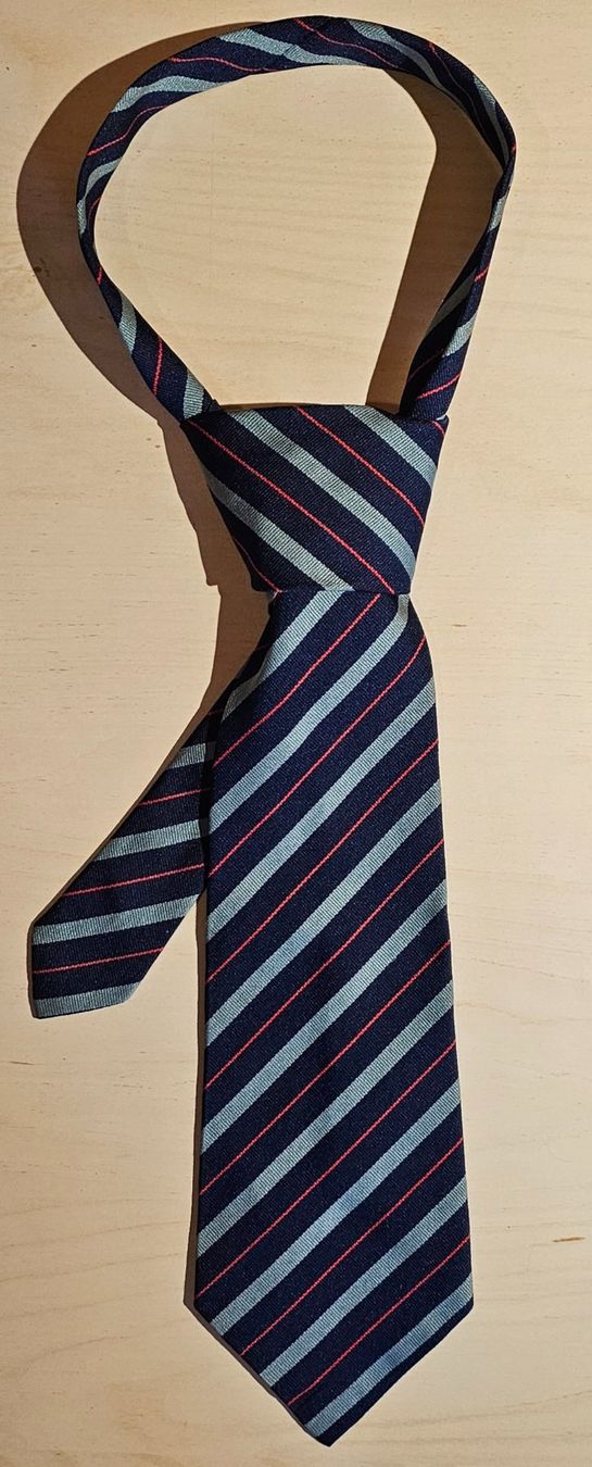 Cravatte: Cravate rayée bleu et rouge, élégante et intemporelle. – Usato da Gryon venduto da dra_qxh2