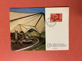 Ansichtskarte Expo 64 Lausanne mit Briefmarke gestempelt