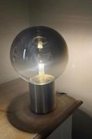 Lampe globe miroir socle laiton + lampe champignon abat-jour