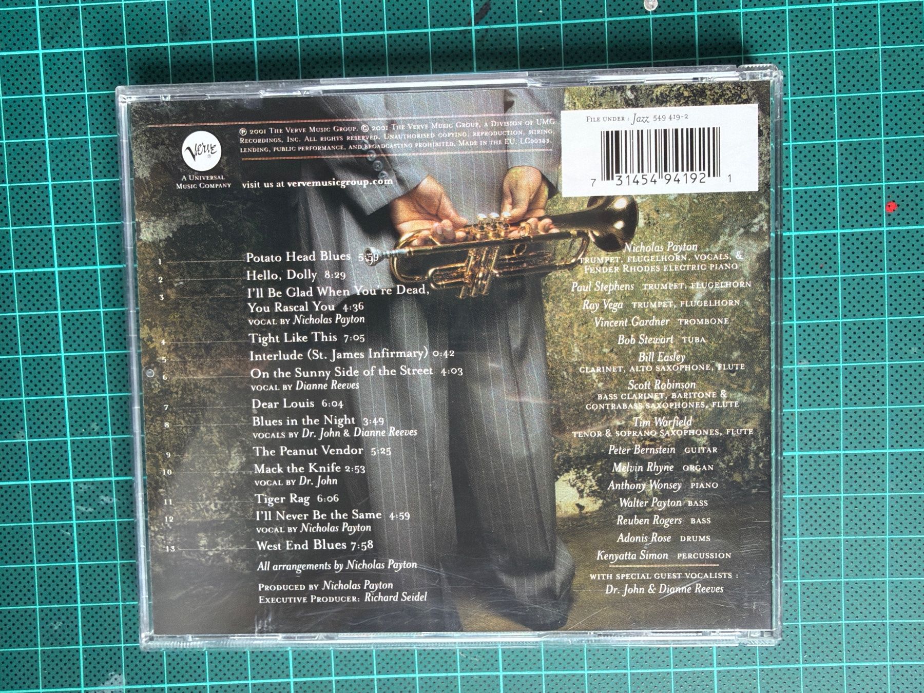 CD: Nicholas Payton – Dear Louis – Usato da Zürich venduto da Max_Lindenbaum 2