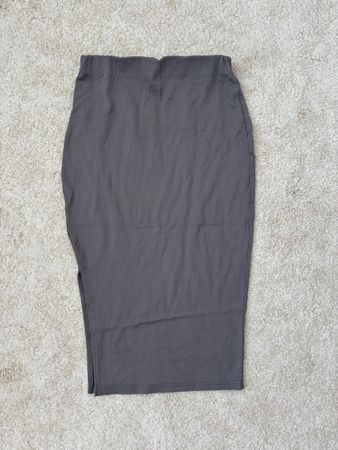 Damen Rock gerippt dunkelgrau Gr. S Shein 