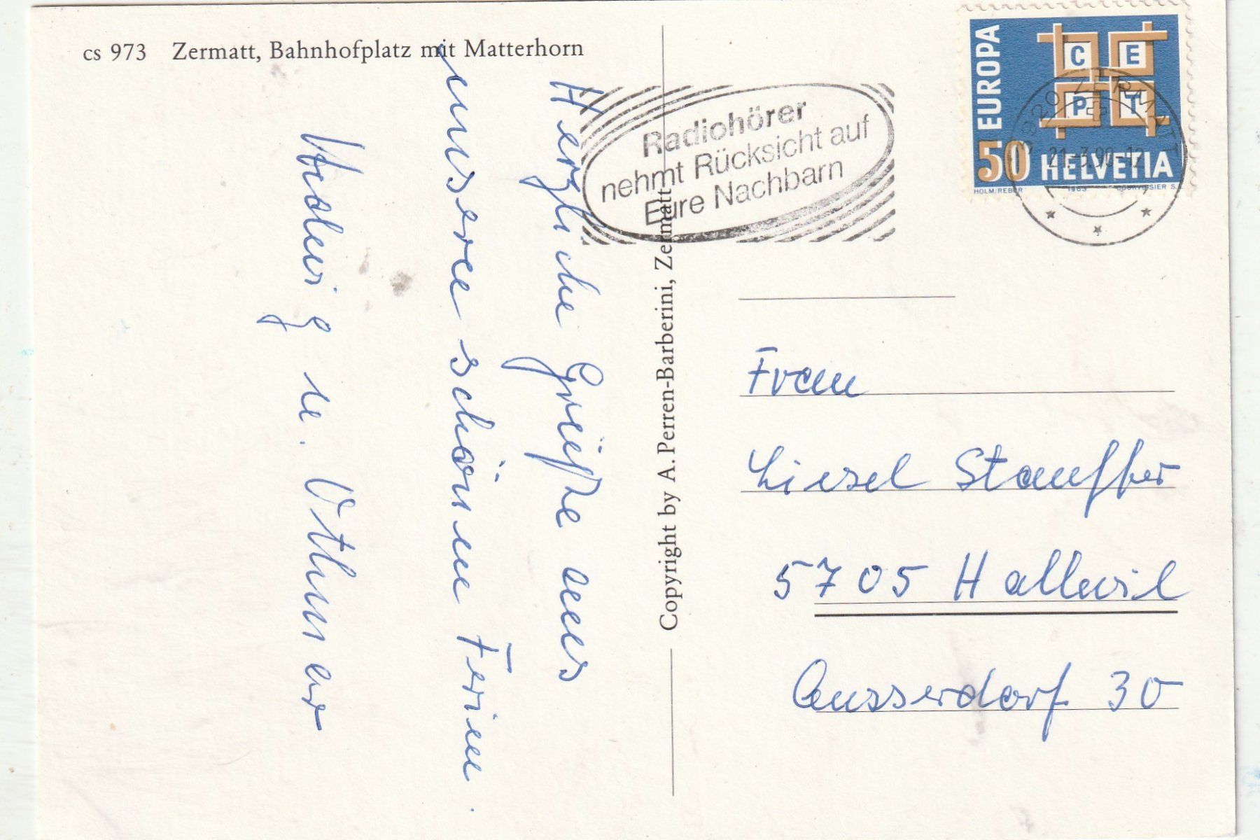 Cartoline postali: Zermatt Kutschenbahnhof – Usato da Lumbrein venduto da made02 1