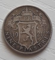SILBER / 9 Piaster / Zypern / 1921