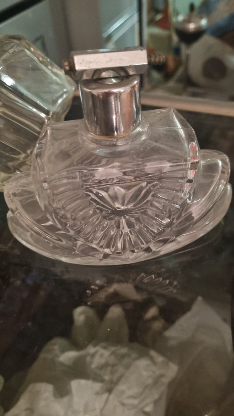 Flaconi: 4x Glas Parfum Flasche Flacon Art Deco – Usato da Basel venduto da Jcva 9
