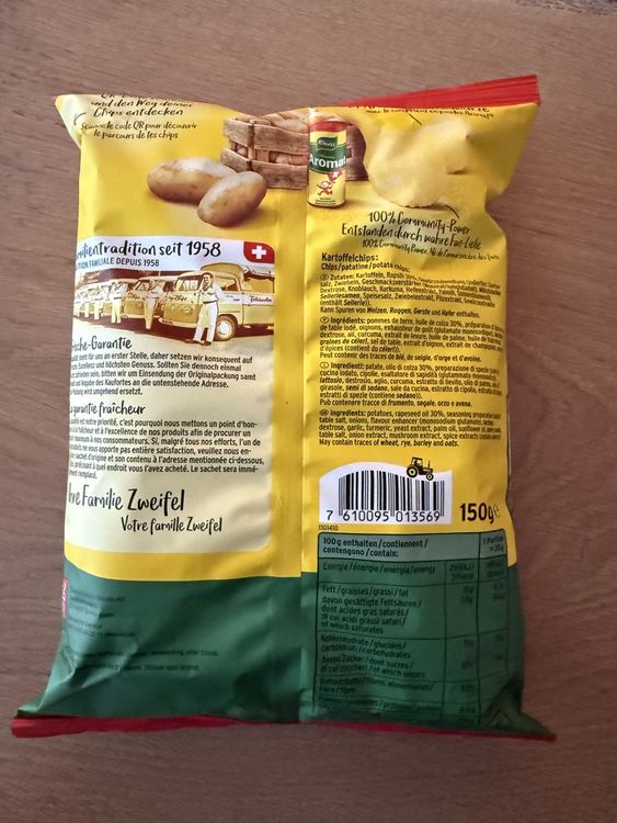 10er Box Aromat Zweifel Chips (Neu und originalverpackt) in Erlinsbach ...