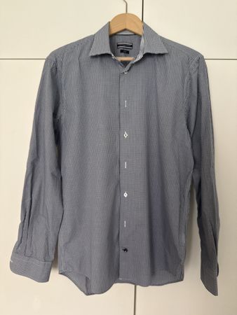 Tommy Hilfiger Hemd Gr 39/15 1/2 blau weiss kariert