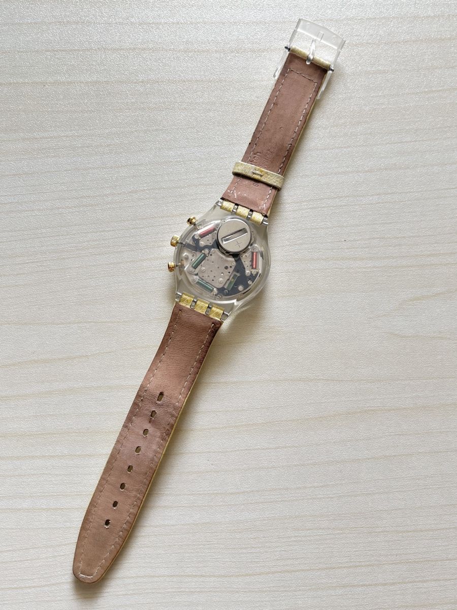 Swatch Uhren: Swatch Chronograph Uhr bunt Lederarmband  – Gebraucht aus Grenchen von chththl 5