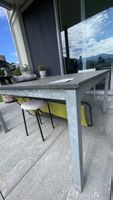 Gartentisch Granit quadratisch 130 x 130 cm verzinkt