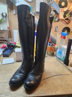 Damen Stiefel Schwarz Grösse 37 Leder / Stoff
