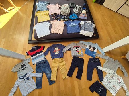 Kleiderset für Jungs, Gr. 86-98 + Schuhe Gr. 24