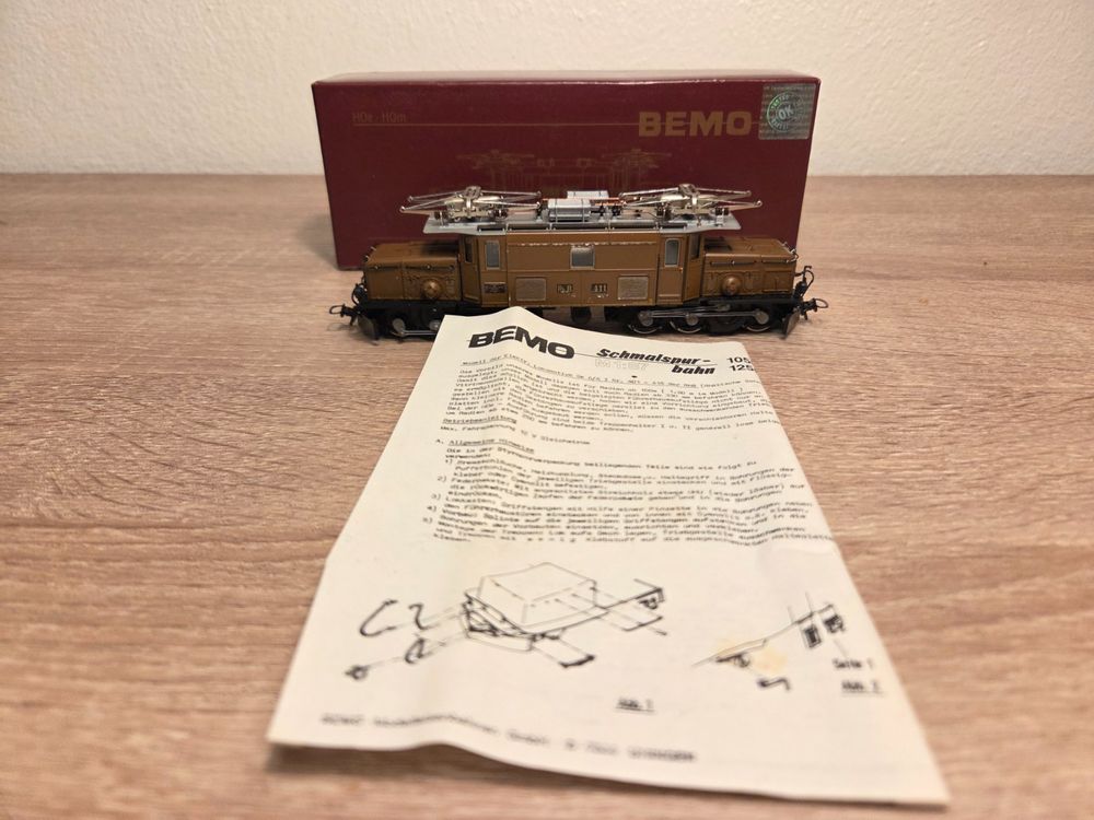 Bemo Modelleisenbahnen: Bemo 1255 121 E-Lok Krokodil 411 RhB H0m – Gebraucht aus St-Aubin-Sauges von Lo_Go 6
