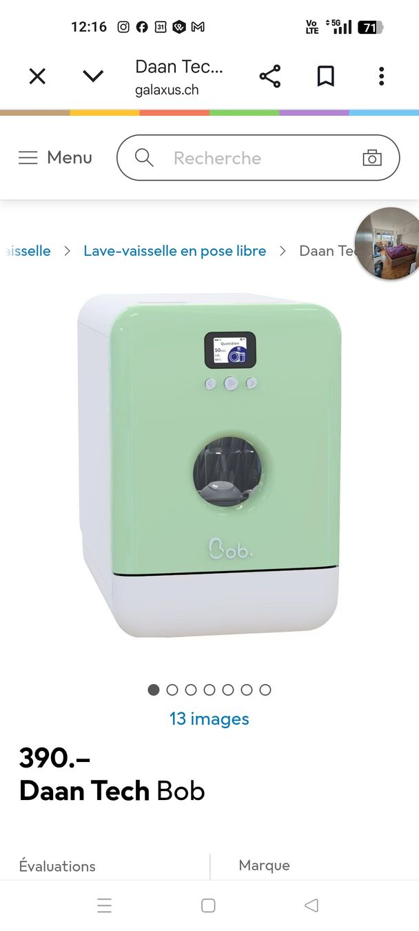 Geschirrspüler: Mini lave-vaisselle Bob by Daan Tech - comme neuf - 290CHF – Gebraucht aus Thônex von elo_zwf5 4