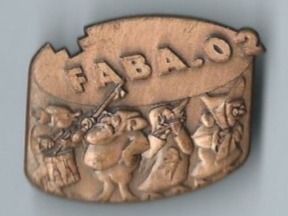 Basler Plaketten & Abzeichen: Fasnachtsplakette Basel, "Blaggedde" 2002 (Bronce) – Gebraucht aus Zürich von t24_de