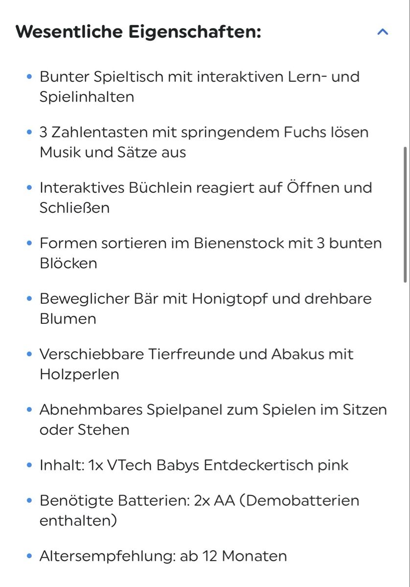 Vtech Giocattoli: Baby Entdeckertisch – Nuovo (secondo la descrizione) da Triesen venduto da sar_zq6h 2