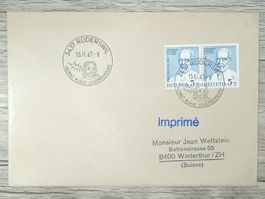 TR10 Enveloppe + Timbre Suisse 1967