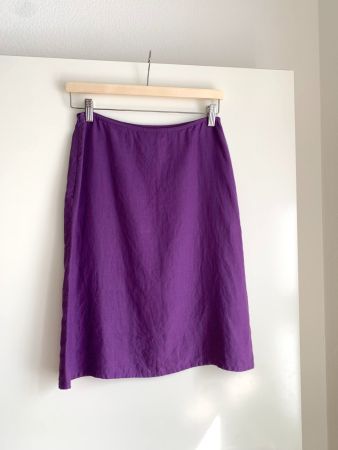 vintage 1990s Agnes B. purple linen skirt | xs/s