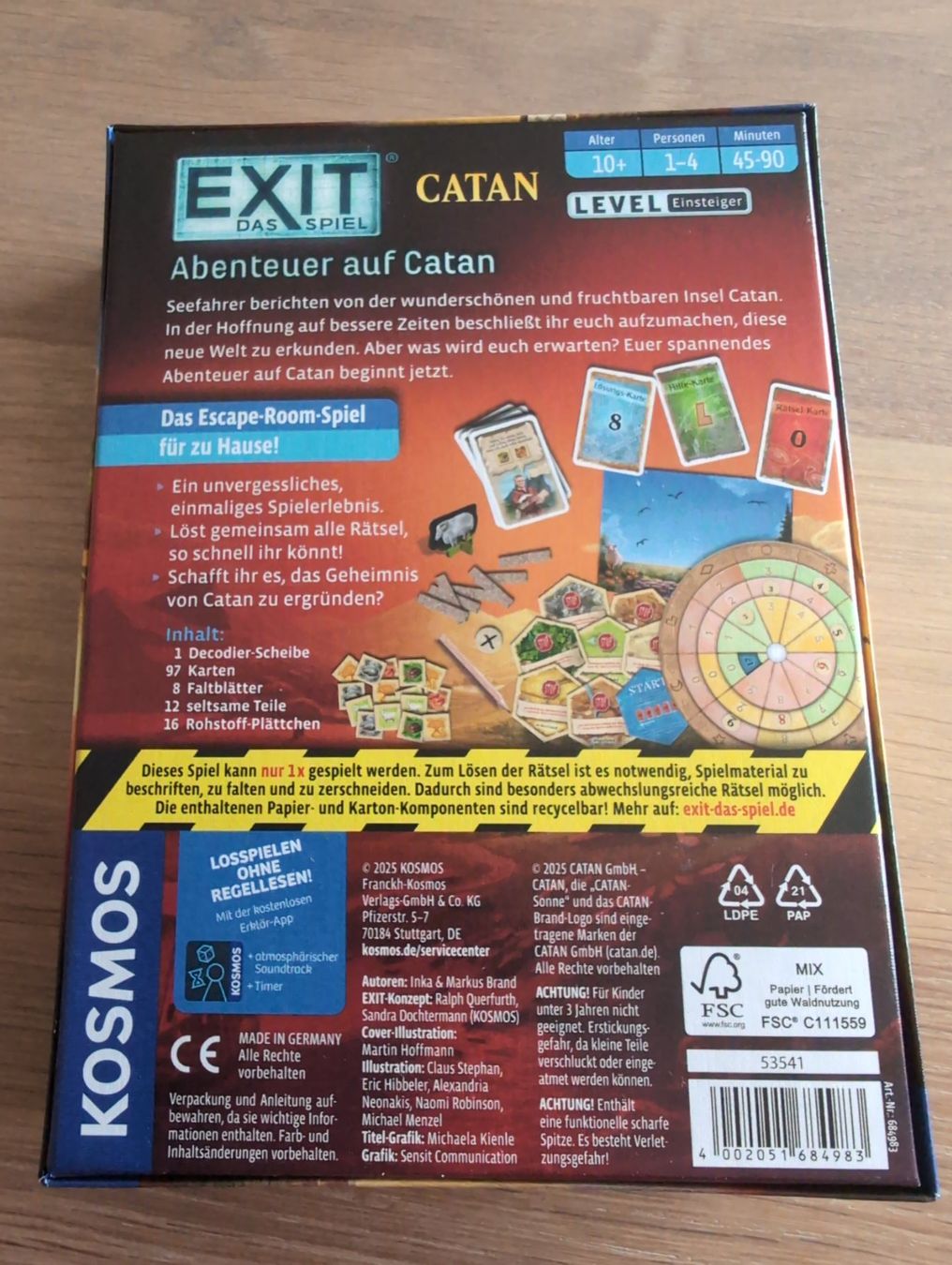 Giochi: Exit: Abenteuer auf Catan – Nuovo (secondo la descrizione) da Härkingen venduto da Laaleeluu15 1