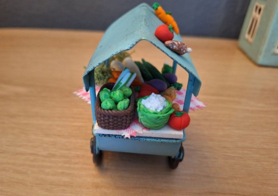 Case e mobili per bambole: Puppenhaus Gemüse Markt Stand – Nuovo (secondo la descrizione) da Zürich venduto da HandmadeTinyFood 6