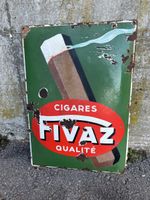 Emailleschild FIVAZ CIGARES Cigarren Stumpen