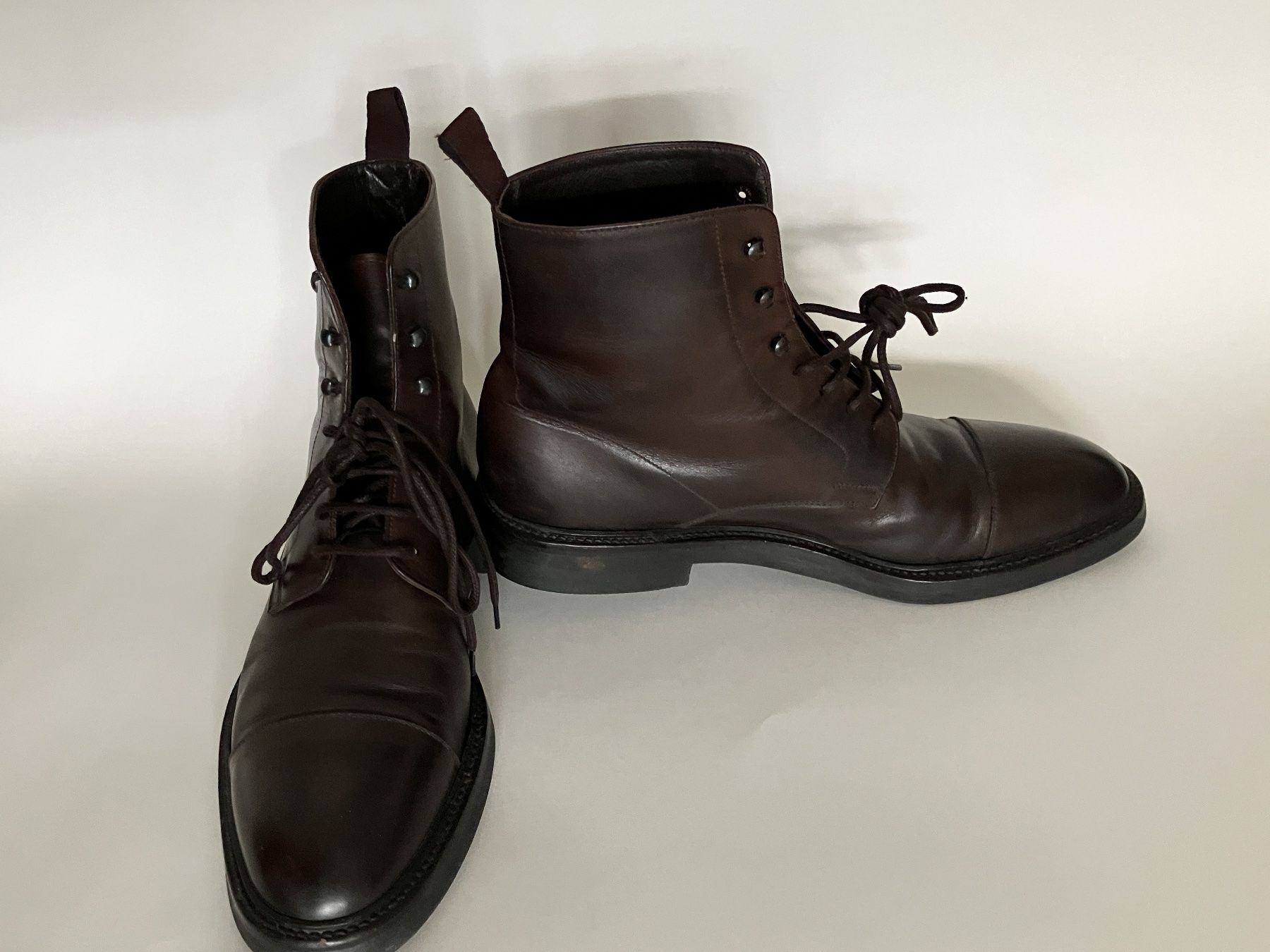 Chaussures hommes: Braune Lederstiefeletten, Gr. 45 – D'occasion à Zürich par katix 1