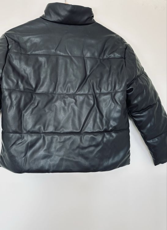 Doudoune MANGO noire effet cuir, taille 140 3