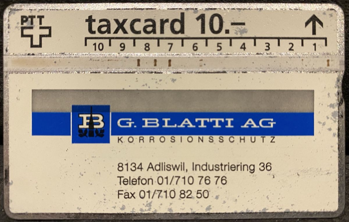 Schede telefoniche: P-taxcard – Usato da Lausanne venduto da babacard10