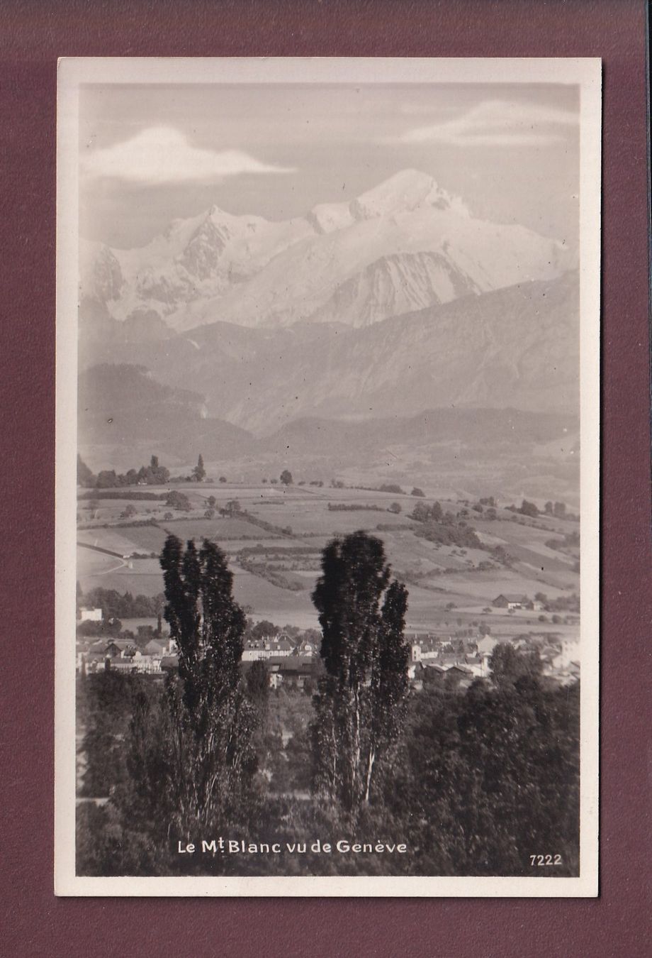 Cartoline postali: MONT-BLANC vu de Genève – Usato da Pully venduto da nicecards