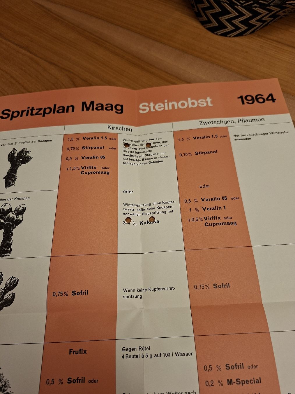 Documenti: Maag Proschüre Spritzplan Steinobst 1964 – Usato da Ganterschwil venduto da HeidiuPeter 2