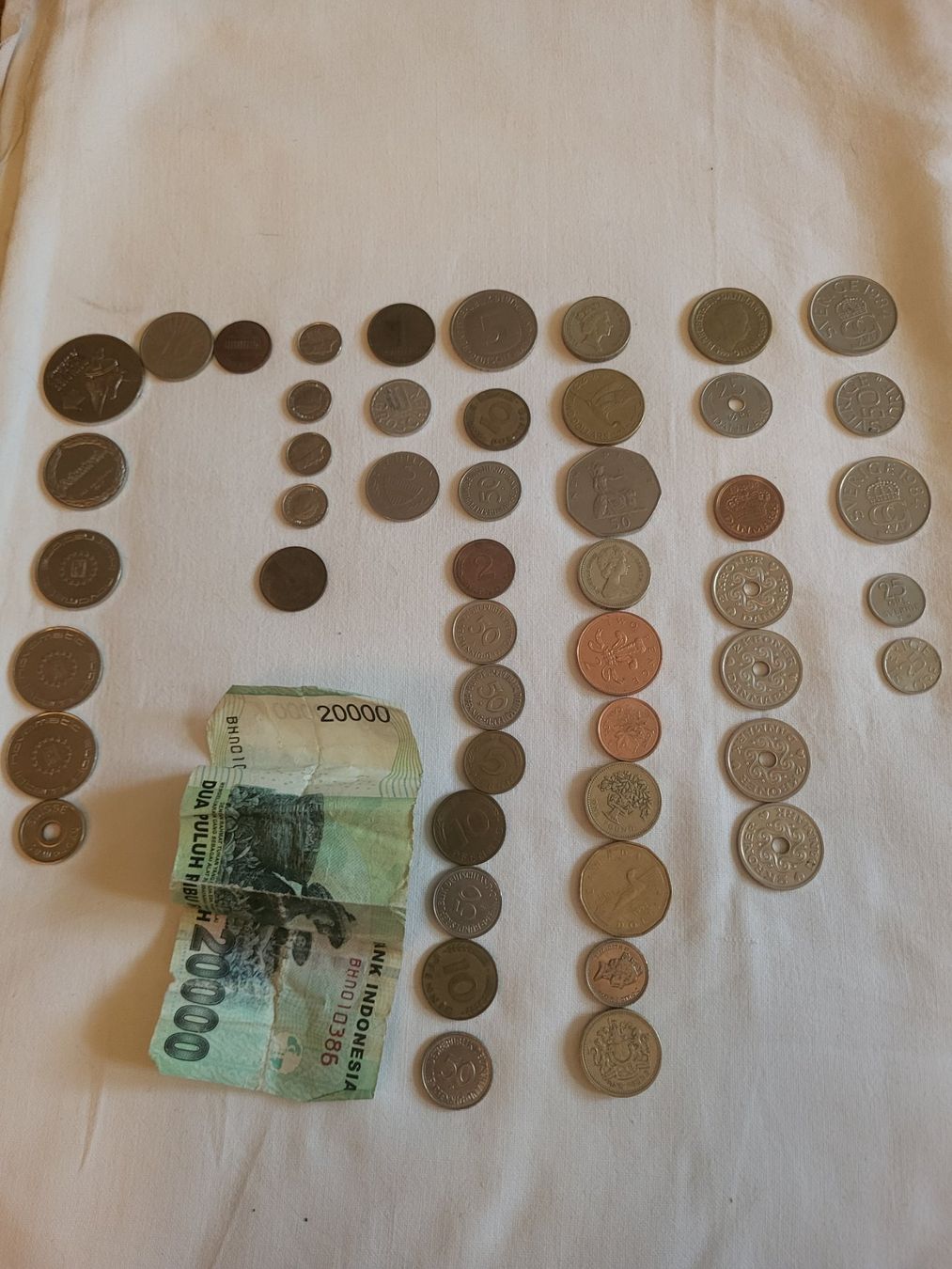 Alle Münzen: Alte Münzsammlung plus 1 Note – Gebraucht aus Guggisberg von Aegertenlehn