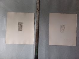 2 Original Rudolf Mumprecht Zeichnungen