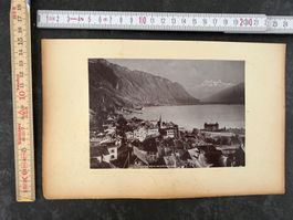 Montreux VD und Alpenbahn Fotos auf Karton Gotthardbahn