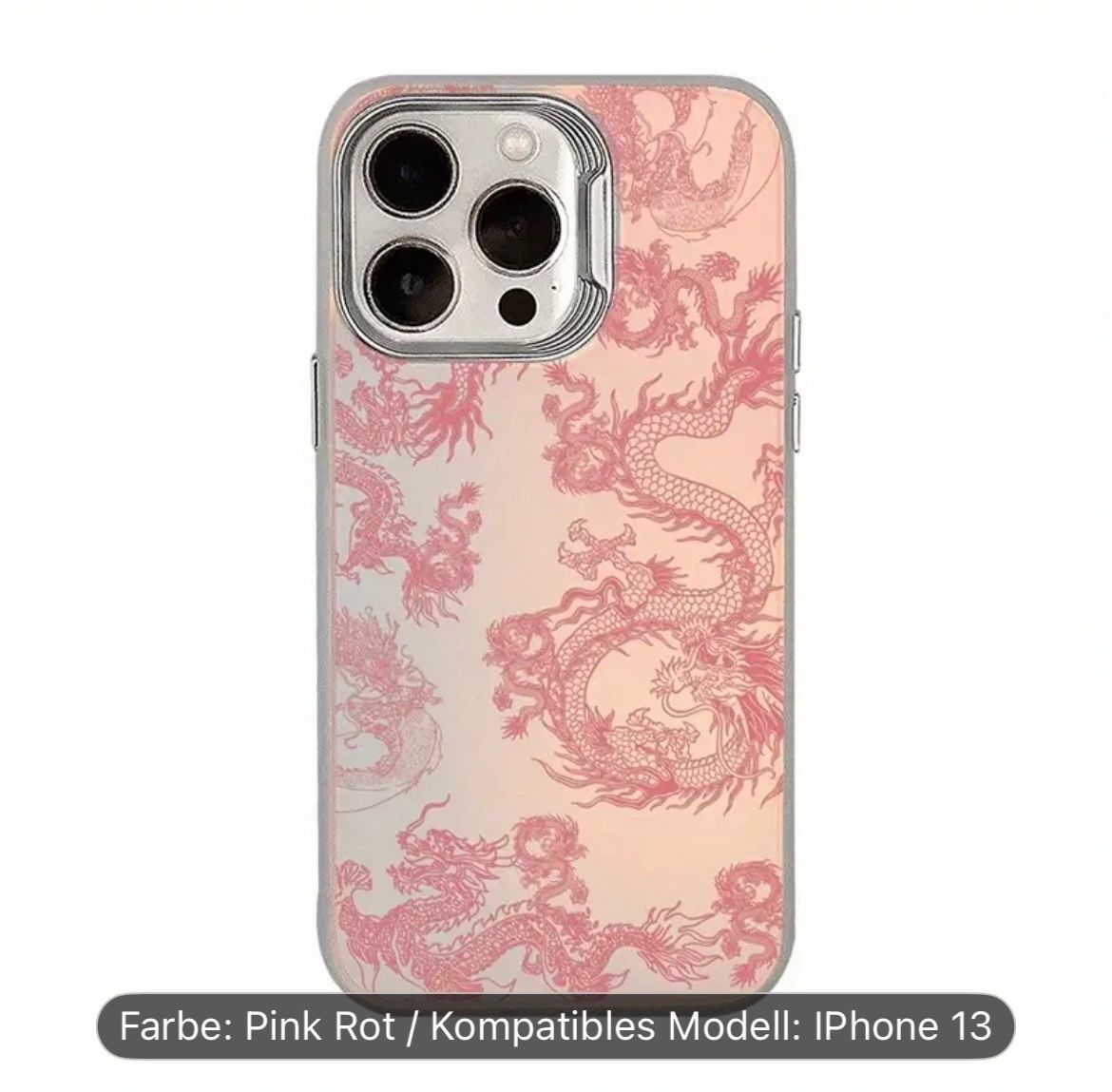 Apple Cover & Protezioni schermo: NEU Pinke iPhone 13 Hülle mit Drachenmuster – Nuovo (secondo la descrizione) da Kriessern venduto da loolah 2