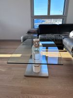 Salon- Tisch Holz / Glas lackiert / Top Zustand