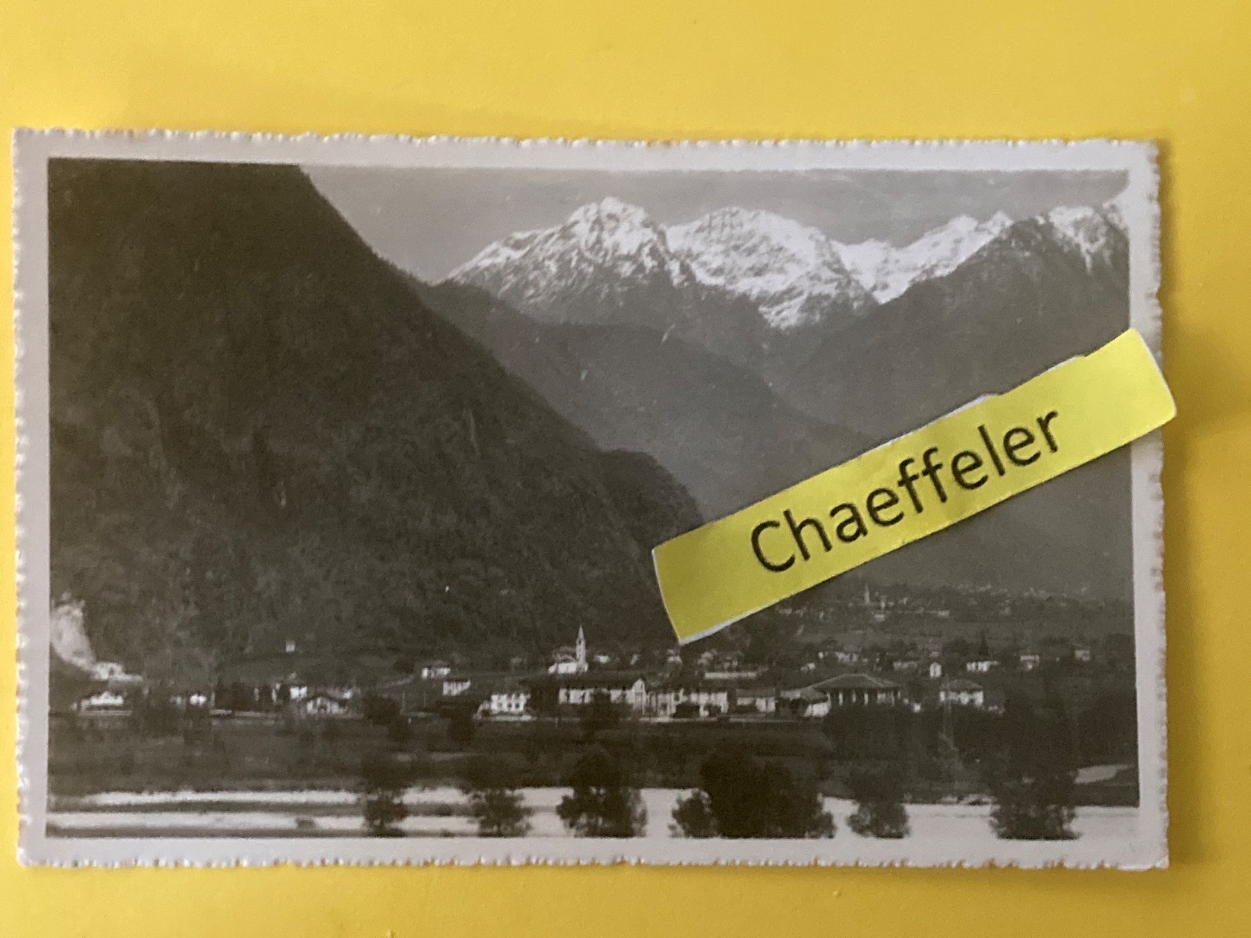 Cartoline postali: 1943  2617. Castione – Usato da Zürich venduto da Chaeffeler