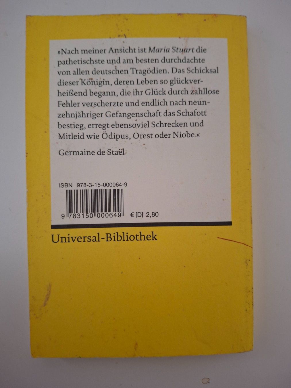 Libri: Reclam : Maria Stuart Friedrich Schiller – Usato da Walterswil SO venduto da peiper2 1